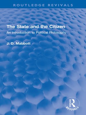 cover image of The State and the Citizen